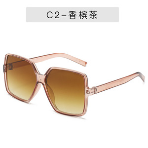 Nuevas gafas de sol de moda para mujer, montura grande múltiple que incluye azul, negro, blanco, dorado, multicolor, gris, marrón, champán, PC - Product Image 4