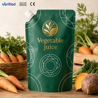 Sachets souples personnalisés imprimés avec bec verseur, refermables, pour liquides, avec bouchon à vis, qualité alimentaire pour jus et boissons