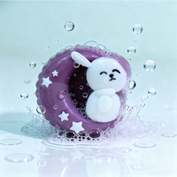 Savon en barre antiseptique bio fait main pour enfants en forme de lapin violet OEM ODM |   Savon de bain doux en gros, directement de l'usine, avec boîte cadeau