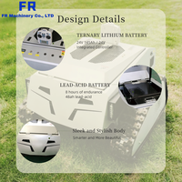 Tondeuse à gazon professionnelle télécommandée à batterie au lithium, tondeuse à gazon sur chenilles à batterie au plomb-acide pour jardin, golf et ferme