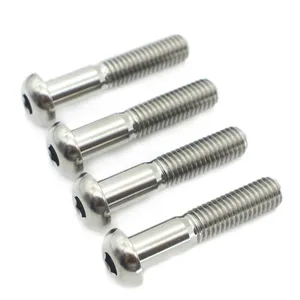 Colorful Titanium M6 Button Head Bolts ISO7380 Machine Socket Screw Bolts with GR5 Standard Titanium Front Disc Bolts