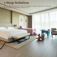 Ensemble complet personnalisé de meubles de chambre d'hôtel 5 étoiles, ensembles de chambre à coucher à Foshan, chambre familiale, lit pour enfants, lit parent-enfant