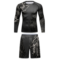Ensembles de Rashguard de Boxe Cody Lundin, Shorts de MMA, Vêtements de Compression BJJ Sublimés, Body Complet pour Enfants et Hommes