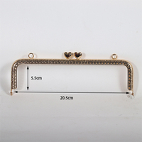 Cadre de sac à main de luxe en bronze, demi-cercle, avec fermoir Kiss Kiss, pour sac à main