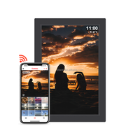 Cadre photo numérique intelligent 10.1 "IPS écran tactile cadre photo numérique WiFi montage mural rotation automatique Photos vidéos Frameo