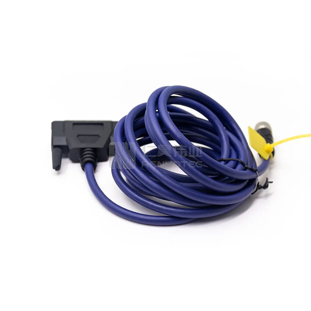 Assembly Wire Harness M12 to D Sub 9 Connector Cable