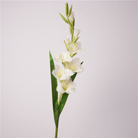 Vente en gros de fleurs de gladiolus en gel souple de haute qualité, aspect réaliste, 107 cm, pour Halloween, Noël, mariage, fête, hôtel, décoration de la maison