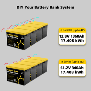 ゴルフカートLFP <span class=keywords><strong>12V</strong></span> 340Ahミニ280Ah 100Ah 24V LiFePO4バッテリーRVボート船ソーラーバッテリー - Product Image 4