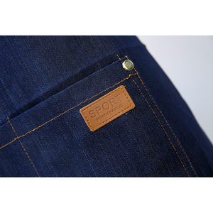 Salons de coiffure <span class=keywords><strong>Cape</strong></span> pour barbier Denim tablier teinture <span class=keywords><strong>coiffeur</strong></span> tissu jupe vêtements de travail barbier tissu pour Salon - Product Image 3