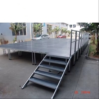 Plateforme de concert portable en aluminium personnalisée à prix avantageux, podium de concert en plein air, scène noire, scène mondiale