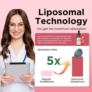 Gotas líquidas de glutatión liposomal con etiqueta privada personalizada, suplemento antioxidante de desintoxicación del hígado con vitamina C oral para adultos - Product Image 2