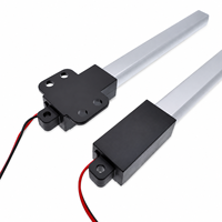 Aktuator Linear Mini Magnet Permanen 30mm 50mm 100mm 150mm Stroke DC 12V/24V 2500rpm Motor Listrik Panel Mount Batang Dorong Linear