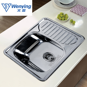 Évier de cuisine moderne en acier inoxydable à cuve unique <span class=keywords><strong>660</strong></span>*420MM Finition satinée/E-Planting/Décor poli Personnalisable avec robinet - Product Image 3
