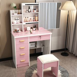 Meubles de maison pour filles Style nordique moderne Simple vente en gros <span class=keywords><strong>pas</strong></span> <span class=keywords><strong>cher</strong></span> tiroir blanc maquillage coiffeur pour chambre avec miroir LED - Product Image 3