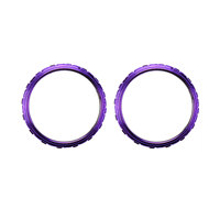 NSLikey 2PCS Chrome Analog Accent Thumbstick Ring pour PS5 Controller Accent Rings