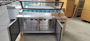 Ticari Salata Hazırlık Masası 2 Kapılı Hava Soğutmalı Teşhir Buzdolabı, Pizza ve Subway için Otomatik Buz Çözme Özellikli - Product Image 5