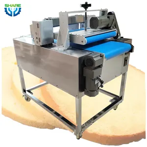 Bakery Birthday Sheet Cake Cutting Machine Electric Flat Hamburger Bread Slicer Cutter