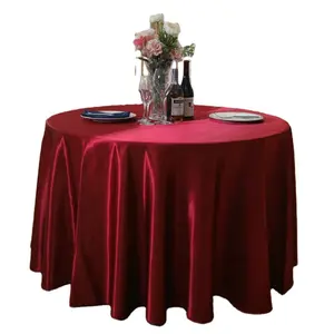 New Design Blush Satin Tablecloth Polyester Restaurant Satin Tablecloths Overlay Wedding Table Cover Satin Wedding Tablecloth