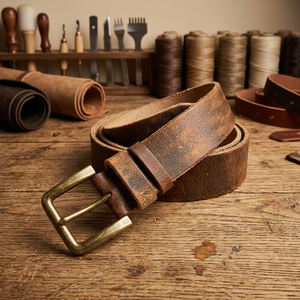 Solid Design Genuine <b>Cow</b> Hide Vintage Steel Buckle Eco Friendly Durable Heavy Duty Waterproof Handmade Custom Belts Sale 3.8cm - Product Image 3