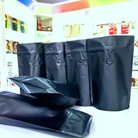 Emballage alimentaire pochette en plastique personnalisée en usine sacs à fermeture éclair imprimé noir mat pochettes debout avec fermeture éclair
