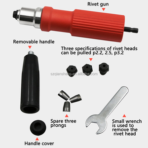 Pistolet à rivets électrique sans fil, accessoires de tirage de noyaux, adaptateur de perceuse pour rivetage, pistolet à rivets manuel - Product Image 6