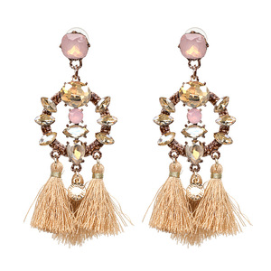Peri'wu — boucles d'oreilles <span class=keywords><strong>en</strong></span> <span class=keywords><strong>strass</strong></span> pour femmes, nouvelle mode, <span class=keywords><strong>lustre</strong></span>, style Boho, longues franges - Product Image 1