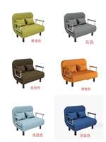 Sofá Cama Multifuncional Ajustable en 3 Ángulos, Sofá Plegable Reclinable de Tela de Lino, Sofá Convertible en Cama