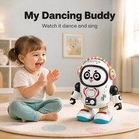 Jouet robot panda dansant interactif, musique, lumière LED, robot panda chantant, jouets électroniques pour enfants, cadeau éducatif sensoriel