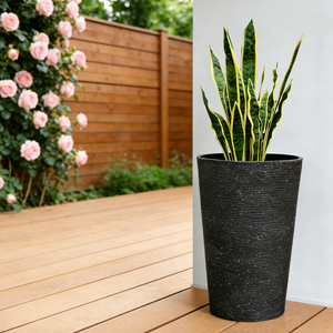 Grands bacs à plantes ronds et hauts pour jardin, grands pots à fleurs en plastique - Product Image 5