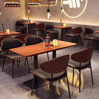 Bancs de restaurant de style rétro pour fast-food, canapé, table et chaises de café, ensemble de sièges de restaurant, chaises en cuir