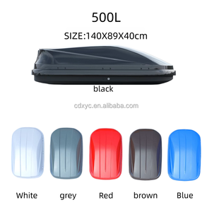 Boîte de toit de voiture grande capacité 500L ABS à double ouverture latérale, robuste, pour le transport de marchandises, idéale pour les voyages en plein air, SUV et fourgonnettes - Product Image 3