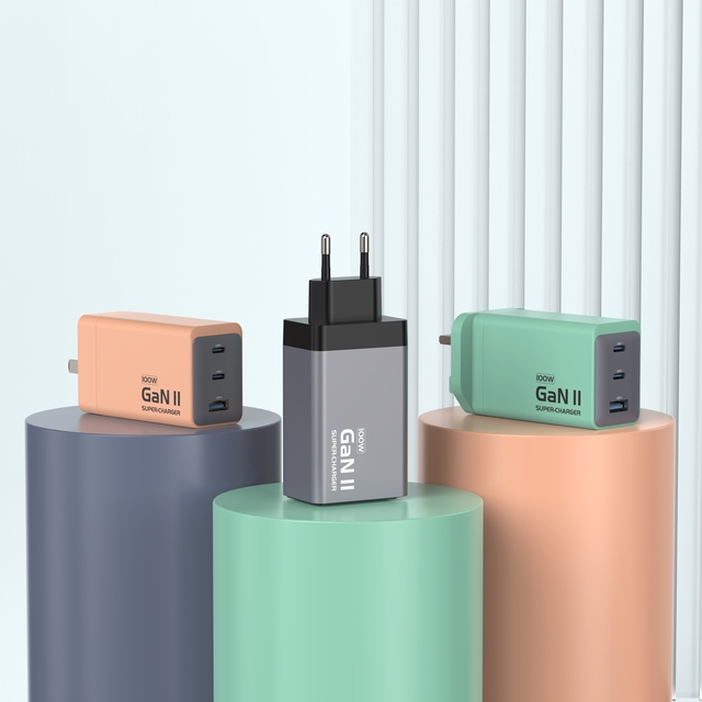 Hot and New PD 2C1A 100w Mini GaN Tech USB C Charger Compatible for MacBook Pro Air 2021 Dell XPS ipad Pro