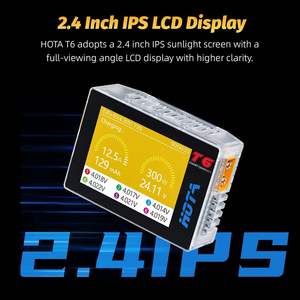 Cargador de Batería Inteligente HOTA T6 300W 15A RC |   Cargador de Batería LiPo 1-6S con Entrada Dual XT60/PD, Compatible con Carga Rápida PD3.0 y QC - Product Image 5