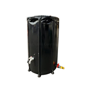 Baril de collecte d'eau de pluie pliable 100L, réservoir d'eau de jardin portable avec <span class=keywords><strong>robinet</strong></span> et trop-plein - Product Image 1