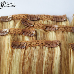 Venta caliente de calidad superior Remy doble dibujado de encaje Clip <span class=keywords><strong>en</strong></span> la extensión <span class=keywords><strong>del</strong></span> pelo - Product Image 4