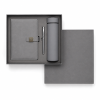 Ensemble cadeau de carnet de notes professionnel en cuir PU A5 avec logo personnalisé, stylo métallique, recharge et tasse isotherme – Agenda de bureau d'entreprise en gros