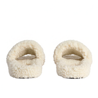 Chaussons en daim style Maillard pour femmes grandes tailles avec boucle décorative, fourrés, chauds, à porter à l'intérieur et à l'extérieur