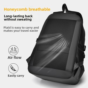 Sac à dos multifonctionnel grande capacité pour homme, étanche, en polyester, avec fermeture éclair, pour étudiants, loisirs en plein air, voyage, sacoche pour ordinateur portable - Product Image 2