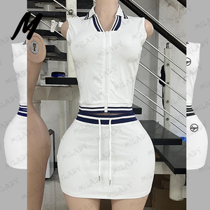 2025 Golf Wear Custom Logo cotone comodo Body Designer di marca di qualità da donna Set due pezzi gonna Crop Top Set <span class=keywords><strong>abbigliamento</strong></span> donna - Product Image 2