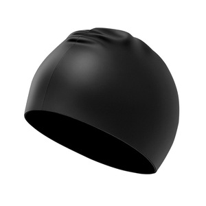 Bonnet de bain en silicone pour enfants, couleur unie, imperméable, pour la natation des enfants - Product Image 5