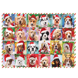 Puzzles de Noël pour adultes <span class=keywords><strong>1000</strong></span> pièces Animaux <span class=keywords><strong>Chien</strong></span> Puzzles Compte à rebours Calendrier Animal Noël Puzzles - Product Image 1
