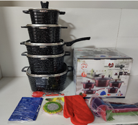 Ensemble de casseroles et poêles Cook Dinnerware 21 pièces avec 10 pièces d'ustensiles de cuisine, nouvelle arrivée, utilisation domestique, ensemble d'ustensiles de cuisine de cuisine