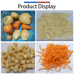 FC-301 Multifunctional Vegetable Cutting <b>Machine</b> Commercial Dual Heads Vegetable <b>Chopping</b> Dicing Shredding Slicing <b>Machine</b> - Product Image 3
