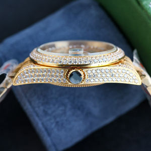 Montre mécanique de luxe pour homme de 41 mm avec logo personnalisé, zircon de haute qualité, moissanite et diamant, montre-bracelet en gros - Product Image 5