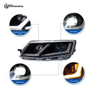 Feux de voiture pour Skoda Octavia, projecteur de phare LED, lentille, 2014-2018, phare avant Octavia, animation DRL, accessoires automobiles - Product Image 4