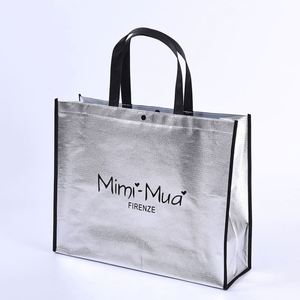 กระเป๋าผ้าสปันบอนด์แบบกำหนดเอง กระเป๋าช้อปปิ้งนำกลับมาใช้ใหม่ได้ พร้อมโลโก้ตามสั่ง กันน้ำ - Product Image 1