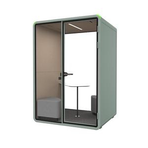 Cabine acoustique double pour appels vidéo privés, avec isolation phonique, pour poste de travail ouvert - Product Image 1