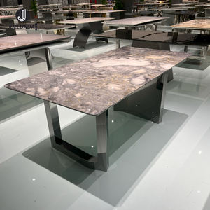 Juego de Mesa de Comedor Redonda de Mármol Filipino de Lujo, Mesa de Comedor de Mármol, Mesas de Comedor de Mármol Económicas en Venta - Product Image 3