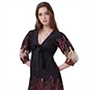 เดรสลายดอกเดลต้าสีดำสำหรับผู้หญิง แบรนด์ Orica Fashion ความยาวระดับเข่า มีไซส์ S-XL รวมถึงไซส์พลัส ดีไซน์ลำลองทันสมัย พร้อมซิป - Product Image 1