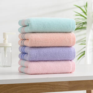 Serviette de Visage en Coton Pur Cotton Love 34x74cm Jacquard Douce Confortable Sans Peluches Rose Bleu Orange Violet - Product Image 2